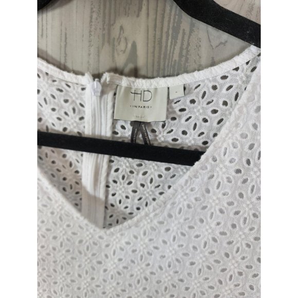 Poshmark HD in Paris White Eyelet Poplin Tank Top - Picture 7 of 8